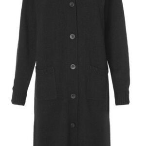 EUC CAbi S Drop Off Cardigan Women's Black Long Cardigan